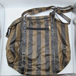 Fendi authentic coated canvas tobacco stripe EXTREME WEAR bag